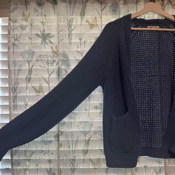 Fluffy Blue Knit Cardigan - Picture 2 of 8